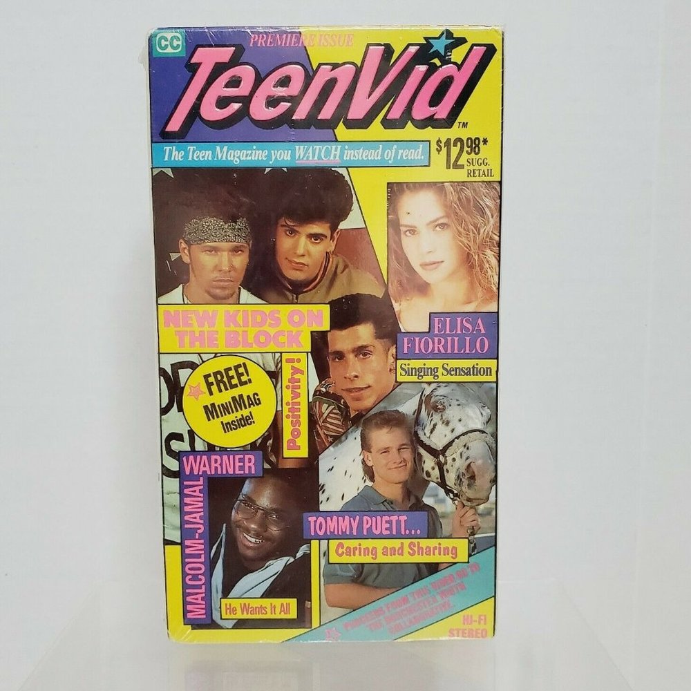 Vintage 1991 TEENVID Premiere Issue Video Magazine VHS New Kids on the Block